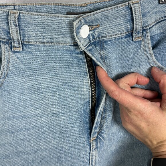 DL1961 Patti Straight High Rise Vintage Jeans Patchwork Power Blue Mixed Size 27 - Picture 4 of 16